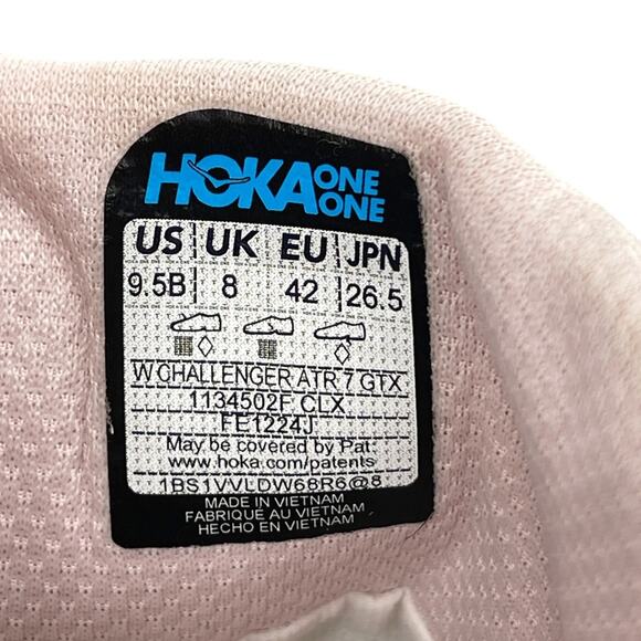 Hoka One One Challenger ATR 7 GORE-TEX Trail Running Sneaker Cosmic Pearl 9.5 - Picture 10 of 10